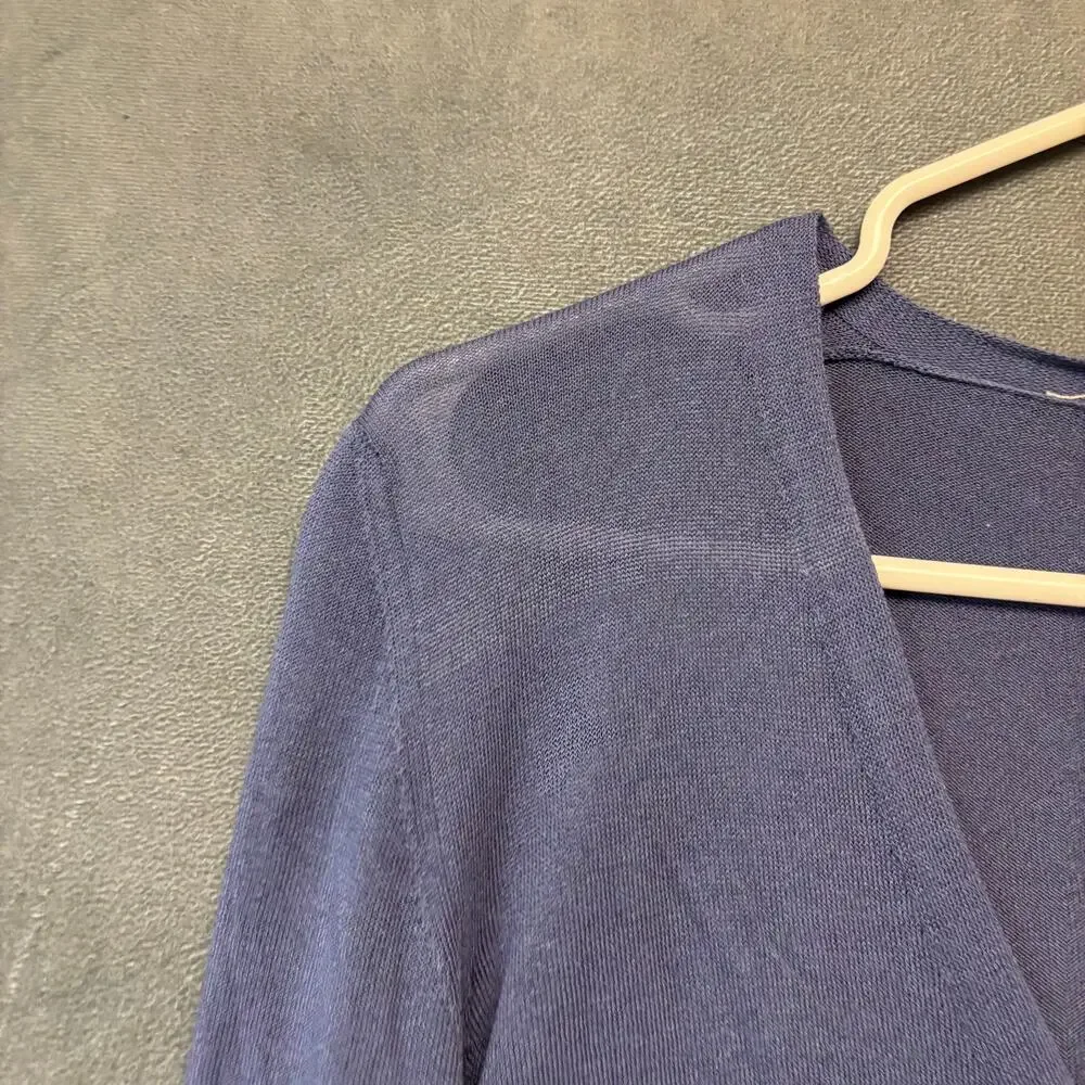 Niu Made in Italy Colorblock Cardigan Blue Tan V-Neck Medium Button Down Preppy - Picture 6 of 12